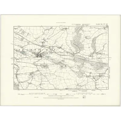 1886 Map of Devonshire XIV.SW, 1888 Print