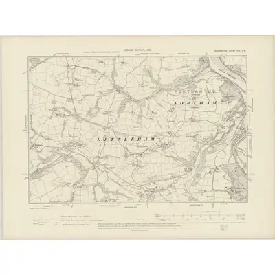 1904 Map of Devonshire XIX.SW, 1905 Print