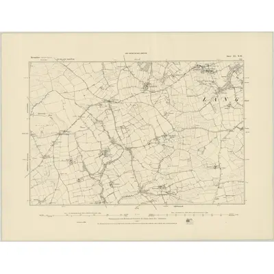 1884 Map of Devonshire XL.NW, 1885 Print