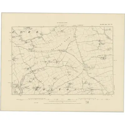 1885 Map of Devonshire XLI.NE, 1886 Print