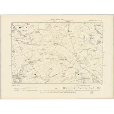 1904 Map of Devonshire XLI.NE, 1906 Print