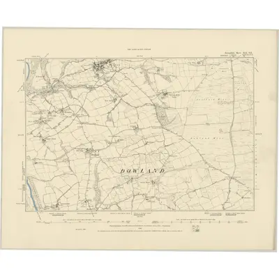 1885 Map of Devonshire XLI.SE, 1886 Print