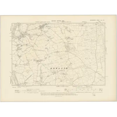 1904 Map of Devonshire XLI.SE, 1906 Print