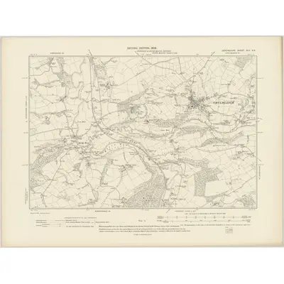 1903 Map of Devonshire XLII.NE, 1906 Print