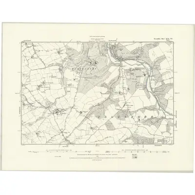 1886 Map of Devonshire XLII.SE, 1888 Print