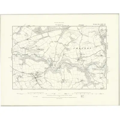 1886 Map of Devonshire XLIII.NW, 1888 Print