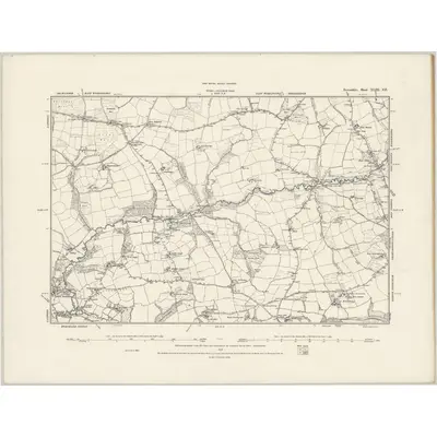 1887 Map of Devonshire XLIII.SE, 1888 Print