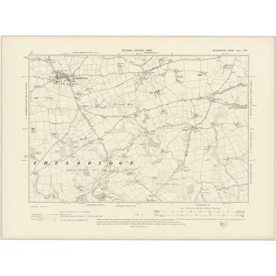 1903 Map of Devonshire XLIV.NW, 1906 Print