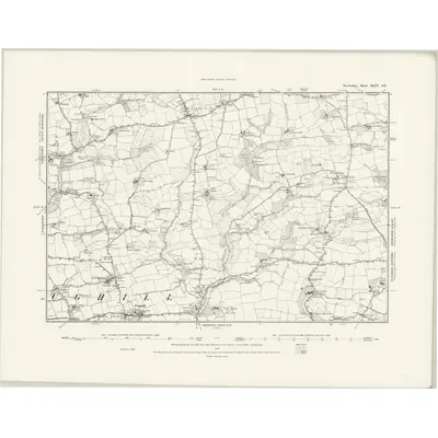 1887 Map of Devonshire XLIV.SE, 1888 Print