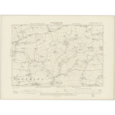 1903 Map of Devonshire XLIV.SE, 1906 Print
