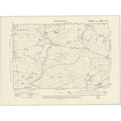 1905 Map of Devonshire XLIX.SE, 1907 Print