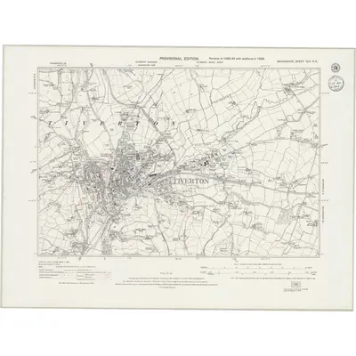 1938 Map of Devonshire XLV.NE, 1943 Print