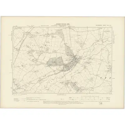 1903 Map of Devonshire XLVI.NE, 1906 Print