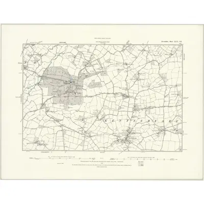 1887 Map of Devonshire XLVI.SE, 1888 Print