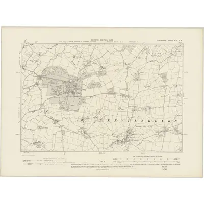 1903 Map of Devonshire XLVI.SE, 1906 Print