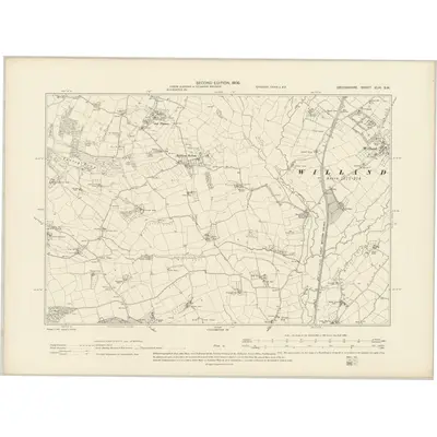 1903 Map of Devonshire XLVI.SW, 1906 Print