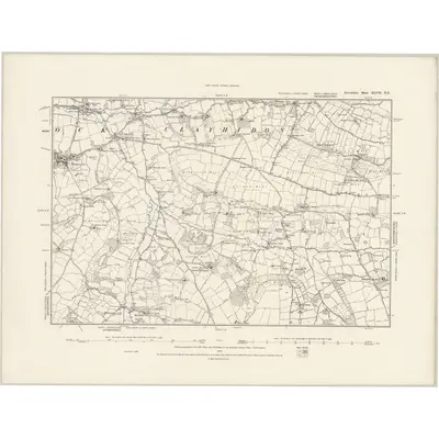 1887 Map of Devonshire XLVII.NE, 1888 Print
