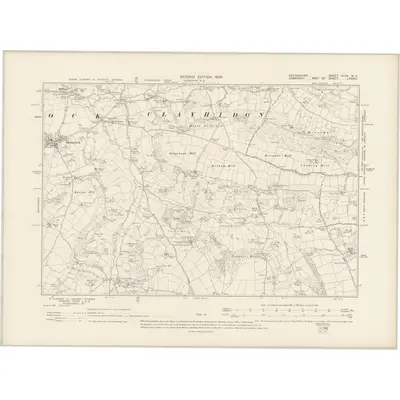 1903 Map of Devonshire XLVII.NE, 1906 Print