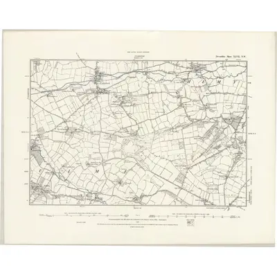 1887 Map of Devonshire XLVII.NW, 1888 Print