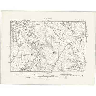 1887 Map of Devonshire XLVII.SE, 1888 Print