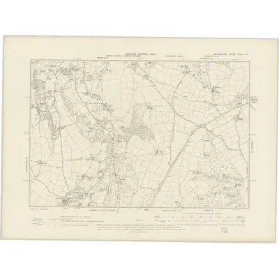1903 Map of Devonshire XLVII.SE, 1905 Print