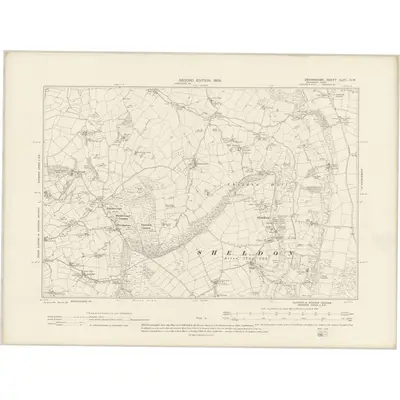 1903 Map of Devonshire XLVII.SW, 1906 Print