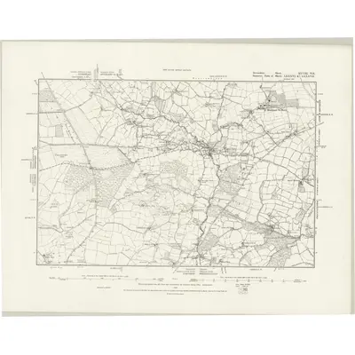 1886 Map of Devonshire XLVIII.NE, 1888 Print