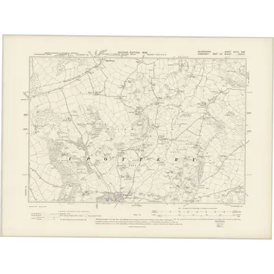 1903 Map of Devonshire XLVIII.SW, 1906 Print