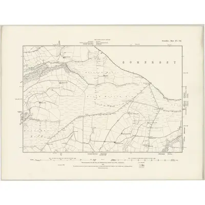 1887 Map of Devonshire XV.NE, 1888 Print