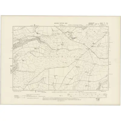 1902 Map of Devonshire XV.NE, 1905 Print