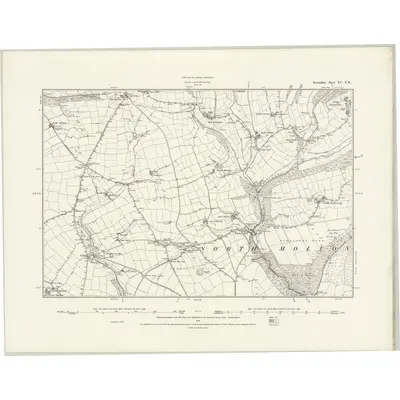 1887 Map of Devonshire XV.NW, 1888 Print
