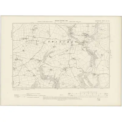 1903 Map of Devonshire XV.SE, 1905 Print