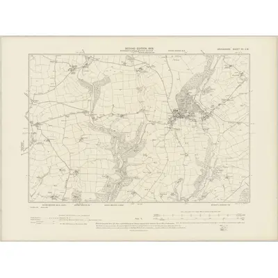 1903 Map of Devonshire XV.SW, 1905 Print