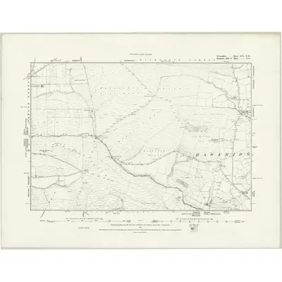 1887 Map of Devonshire XVI.NW, 1889 Print