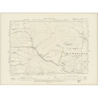 1902 Map of Devonshire XVI.NW, 1906 Print