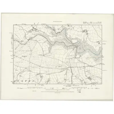 1887 Map of Devonshire XVI.SE, 1889 Print