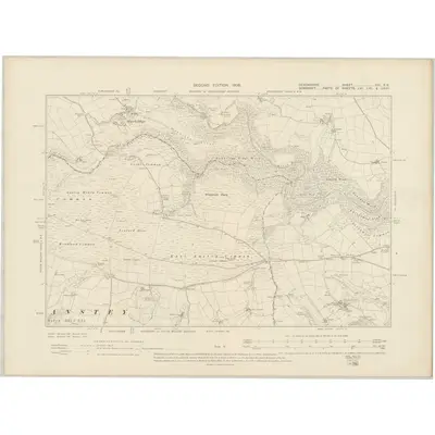 1902 Map of Devonshire XVI.SE, 1906 Print