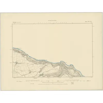 1884 Map of Devonshire XVII.NE, 1885 Print