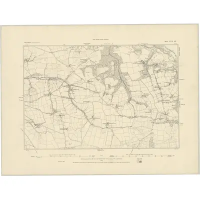 1884 Map of Devonshire XVII.SE, 1885 Print