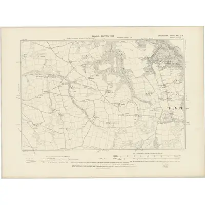 1904 Map of Devonshire XVII.SE, 1906 Print