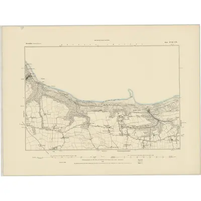1884 Map of Devonshire XVIII.SW, 1885 Print