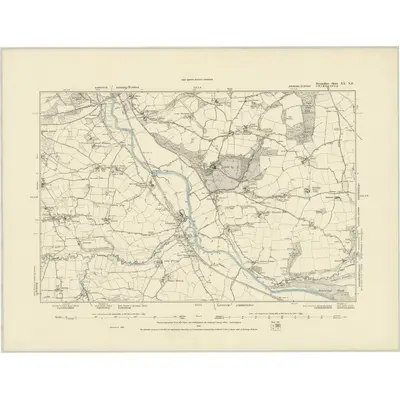 1886 Map of Devonshire XX.NE, 1887 Print