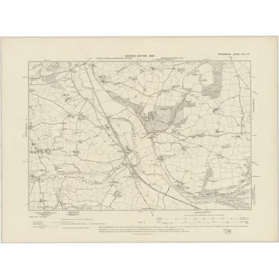 1903 Map of Devonshire XX.NE, 1906 Print