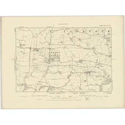 1886 Map of Devonshire XX.NW, 1887 Print