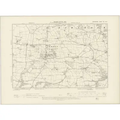 1903 Map of Devonshire XX.NW, 1905 Print