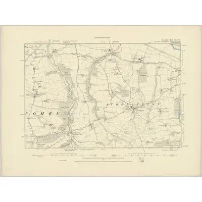 1886 Map of Devonshire XX.SE, 1887 Print