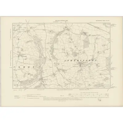 1903 Map of Devonshire XX.SE, 1905 Print