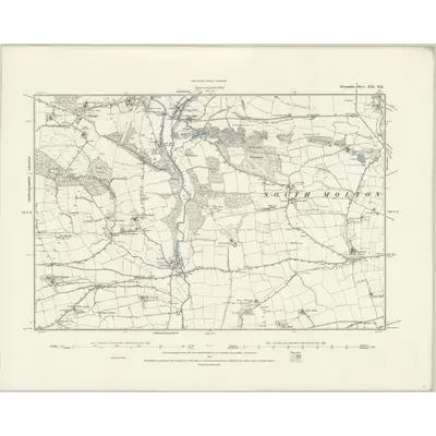 1888 Map of Devonshire XXI.NE, 1889 Print