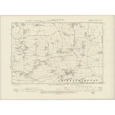 1903 Map of Devonshire XXI.NW, 1905 Print