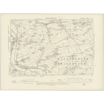 1903 Map of Devonshire XXI.SW, 1905 Print